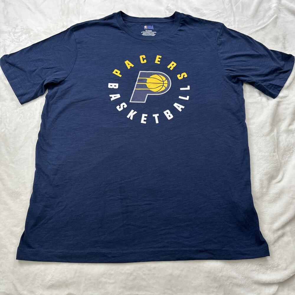 Indiana Pacers T Shirt Mens Size XL NBA Basketball Blue Cotton Blend Soft Fabric